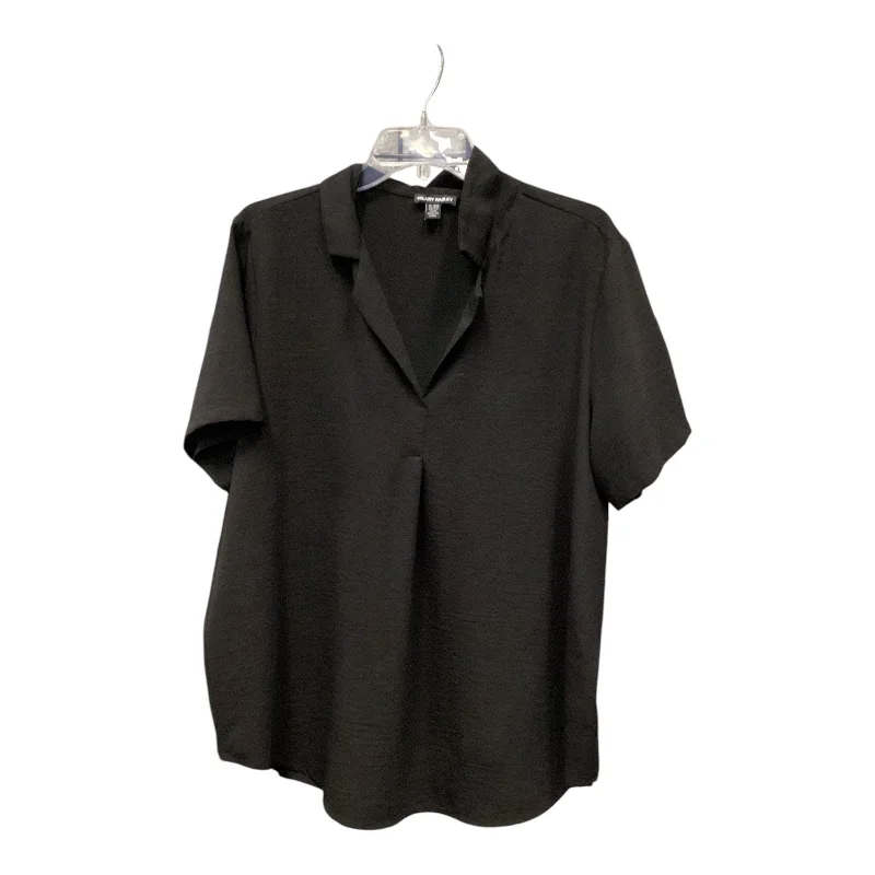 Top Short Sleeve By Hilary Radley In Black, Size: Xl