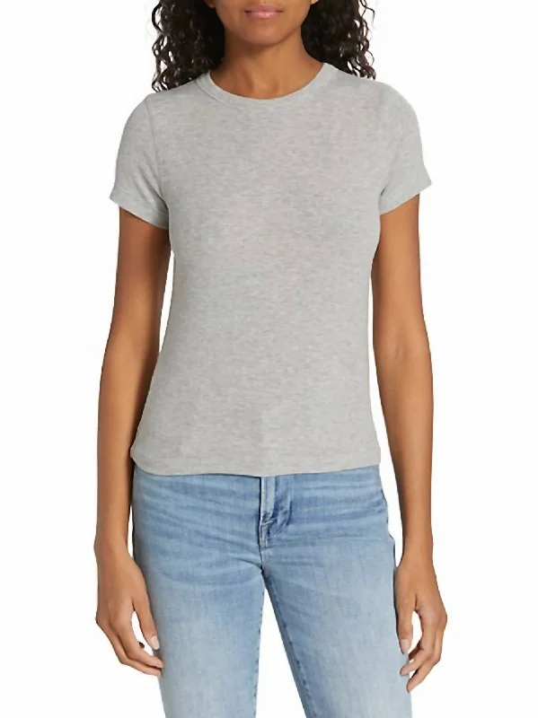 Hot Styles Shrunken Tee In Gris Heather