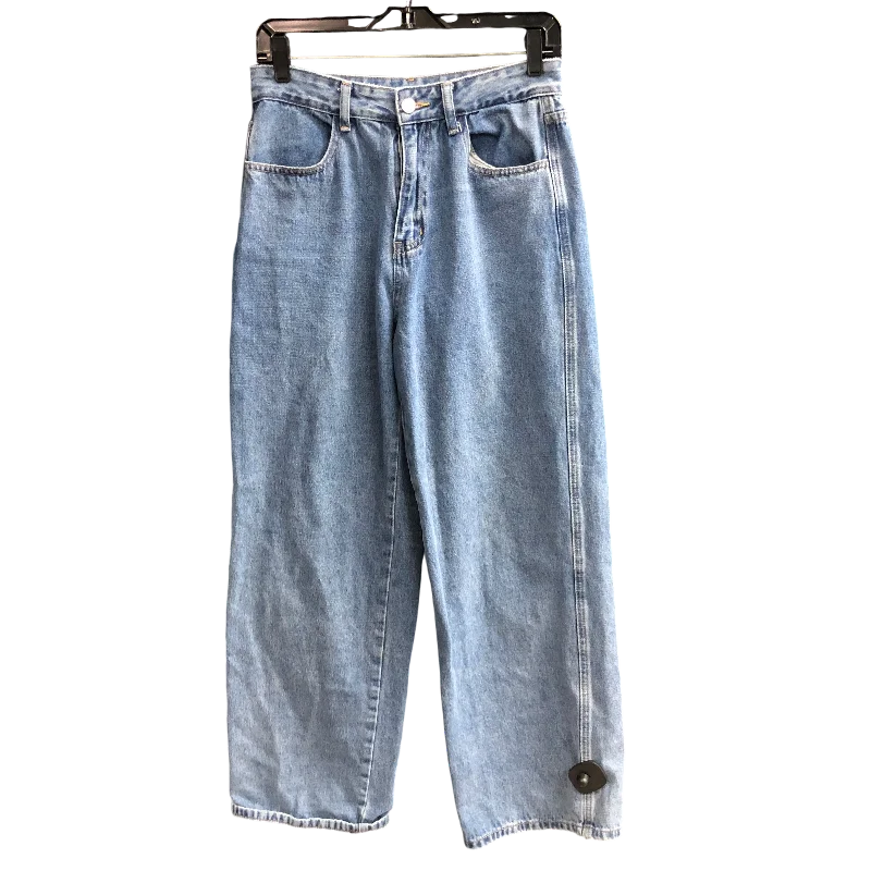 Jeans Wide Leg By Cmc In Blue Denim, Size: L