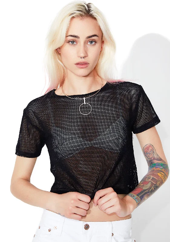 Style Without Limits Midnight Swan Mesh Tee