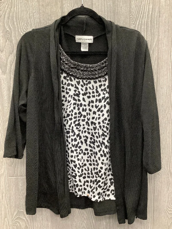 Top Long Sleeve By Cathy Daniels In Black, Size: L