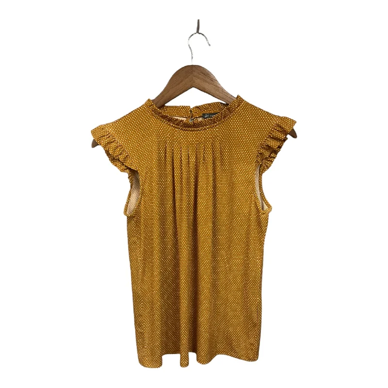 Top Sleeveless By Adrianna Papell In Yellow, Size: S