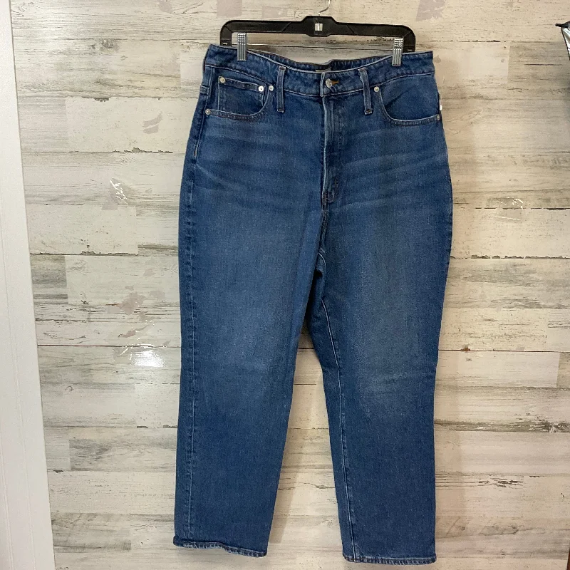 Jeans Straight By Madewell In Blue Denim, Size: 16