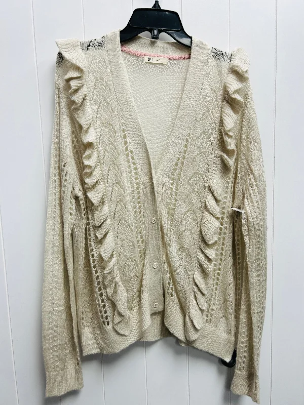 Tan Sweater Cardigan ovla, Size Xl