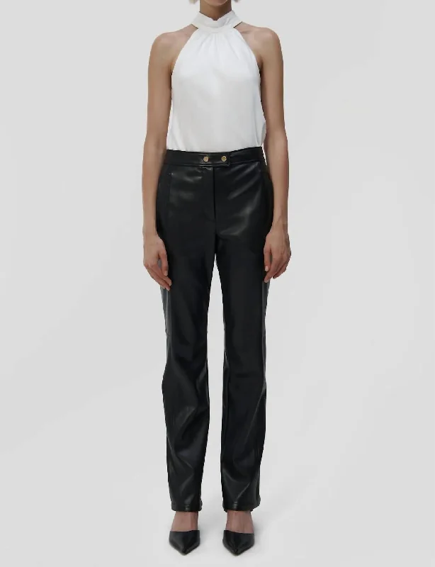 Dahlia Straight Leg Pant In Black