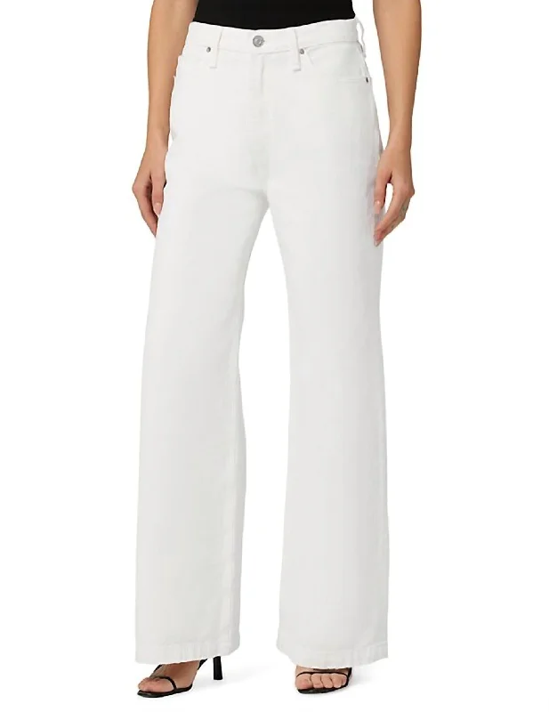 Jodie 5 Pocket High Rise Wide Leg Jeans In White