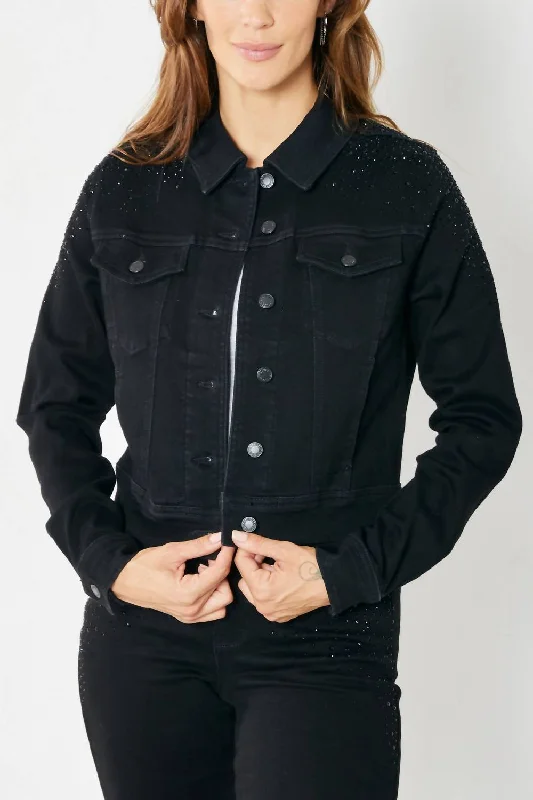 Rhinestone Jacket In Black