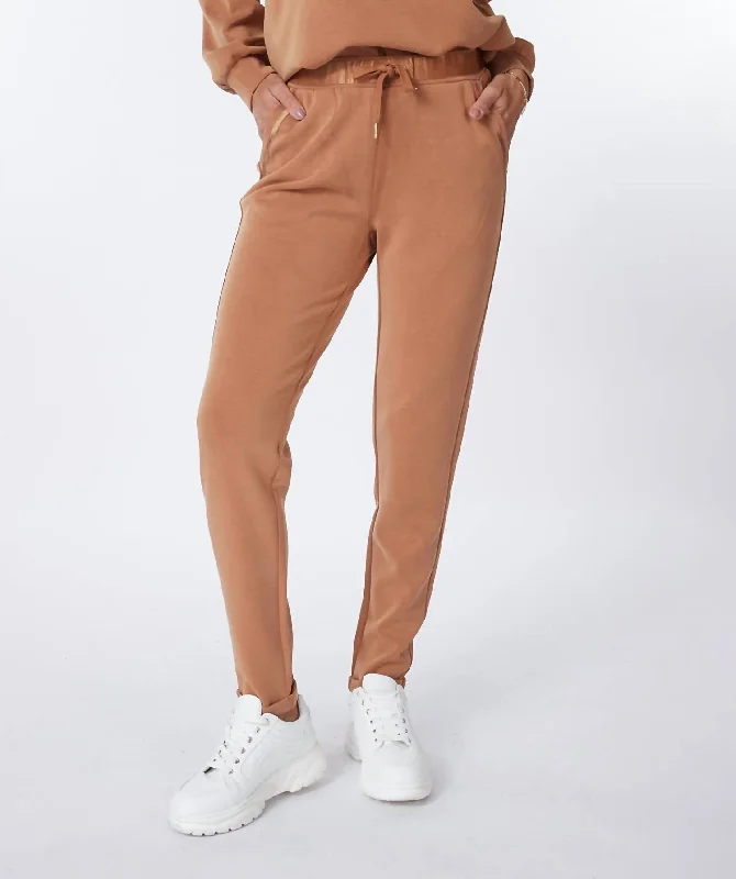 Women's Trouser Jogger In Copper