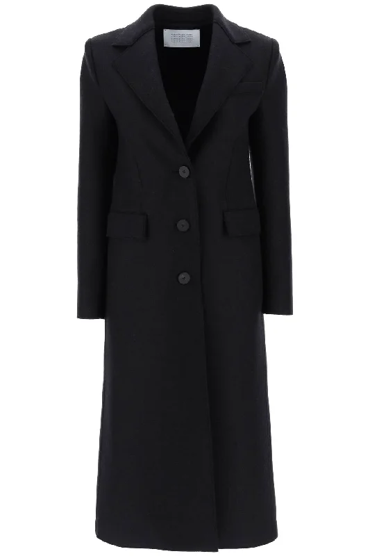 Harris Wharf London Women's Single-Breasted Coat In Pressed Wool