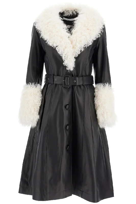 Saks Potts Women's Foxy Leather And Shearling Long Coat