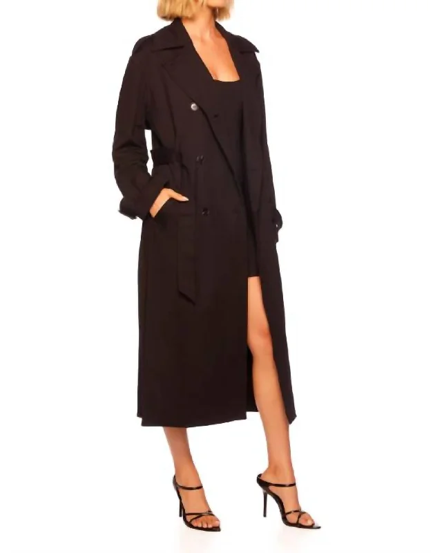 Trench Coat In Black